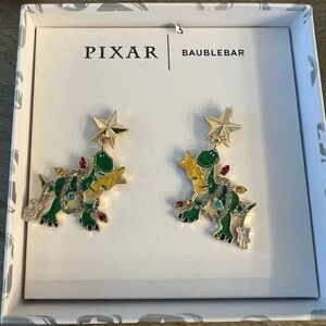Disney Pixar BaubleBar Dinosaur holiday Christmas Earrings